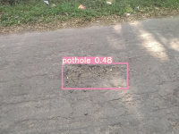 基于yolov5的路面坑洞检测的训练(包含样本:训练3347样本测试653样本,检测类别1类)